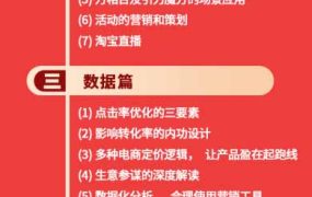 淘宝金牌运营班-7月:曝光流量数据爆款四大板块|万相台直通车达摩|全渠道引流爆款落地教学