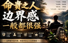 付费文章：命贵之人，边界感一般都很强