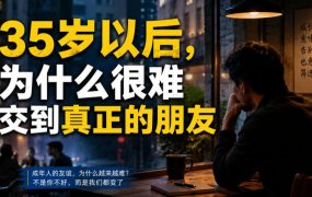 付费文章：35岁以后，为什么很难交到真正的朋友