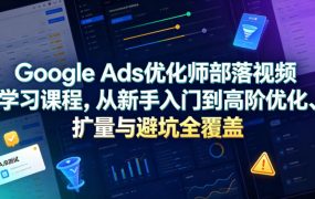Google Ads优化师部落视频学习课程，从新手入门到高阶优化、扩量与避坑全覆盖(更新2026)
