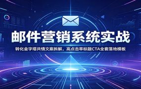 邮件营销系统实战：转化金字塔共情文案拆解，高点击率标题CTA全套落地模板