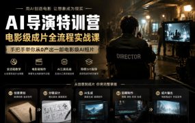 AI导演特训营，电影级成片全流程实战课，手把手带你从0产出一部电影级AI短片
