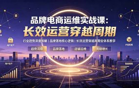 品牌电商运维实战课：行业趋势深度拆解｜品牌落地核心逻辑｜长效运营穿越周期全体系教学