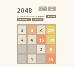 HTML+JS开发的2048方块游戏网页源码(带AI功能)