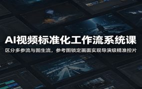 AI视频标准化工作流系统课:区分多参流与图生流,参考图锁定画面实现导演级精准控片