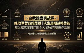 自我操盘实战课：经政军哲四维思维｜人生周期战略势能｜教父家族案例打造个人成长完整操作系统
