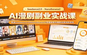 AI漫剧副业实战课：精通Seedance2.0与NanoBanana2零基础复刻爆款实现涨粉变现