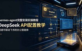 hermes-agent完整安装实操教程，DeepSeek API配置教学，搭建可联动飞书的办公智能体