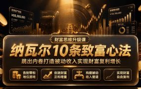 付费文章：纳瓦尔10条致富心法，跳出内卷打造被动收入实现财富复利增长