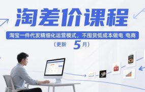 淘差价课程，淘宝一件代发精细化运营模式，不囤货低成本做电商(更新26年6月)
